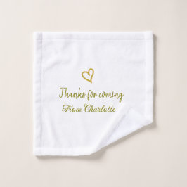 Danke für die kommende Hinzufügen Name Text-Nachri Waschlappen