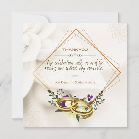 Danke für die kommende Hochzeitkarte (Vorderseite)