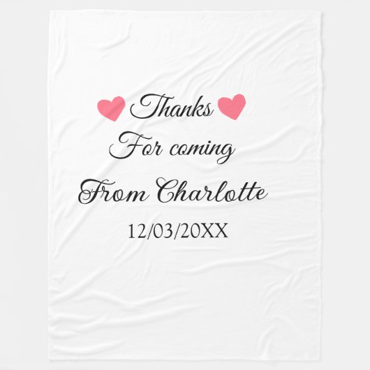 Danke für die kommende Nachricht mit Namen Fleecedecke (Vorderseite)