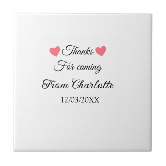 Danke für die kommende Nachricht mit Namen Fliese (Vorderseite)