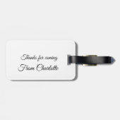 Danke für die kommende Nachricht mit Namen Gepäckanhänger (Rückseite horizontal)