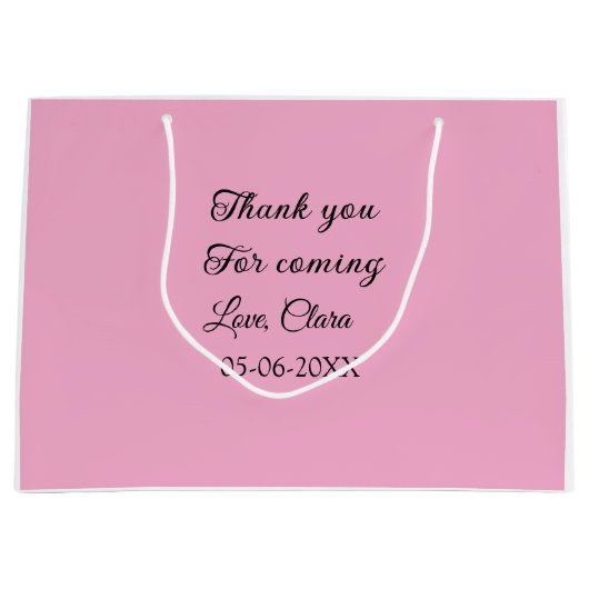 Danke für die kommende Nachricht mit Namen Große Geschenktüte (Vorderseite)