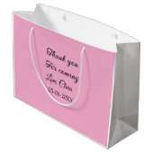 Danke für die kommende Nachricht mit Namen Große Geschenktüte (Rückseite Schrägansicht)