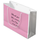 Danke für die kommende Nachricht mit Namen Große Geschenktüte (Vorderseite Schrägansicht)