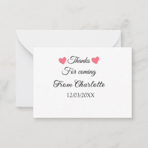 Danke für die kommende Nachricht mit Namen Mitteilungskarte