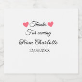 Danke für die kommende Nachricht mit Namen Schaumweinetikett (Einzelnes Label)