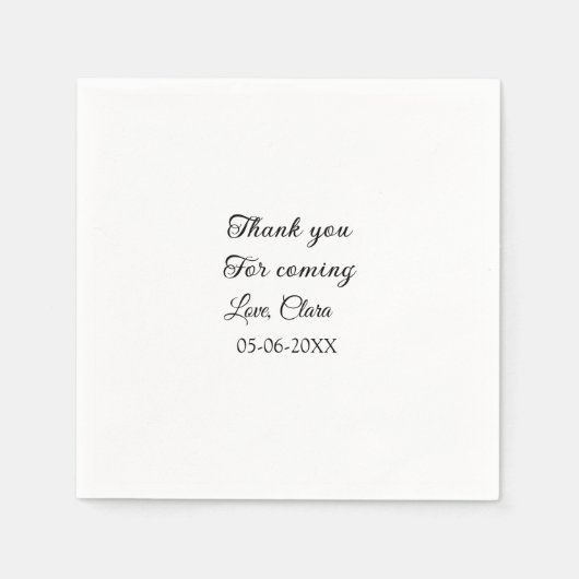 Danke für die kommende Nachricht mit Namen Serviette (Vorderseite)