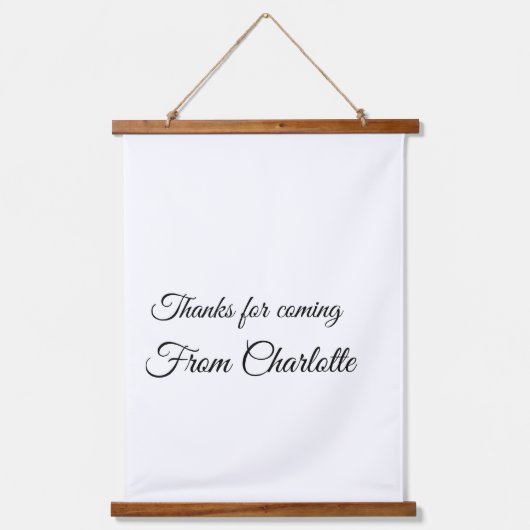 Danke für die kommende Nachricht mit Namen Wandteppich Mit Holzrahmen (Vorderseite)