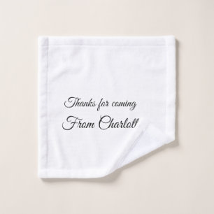 Danke für die kommende Nachricht mit Namen Waschlappen