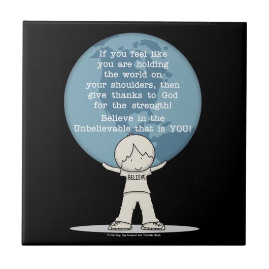 Danke für die Kraft Fliese (Vorderseite)