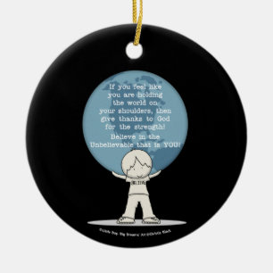 Danke für die Kraft Keramik Ornament