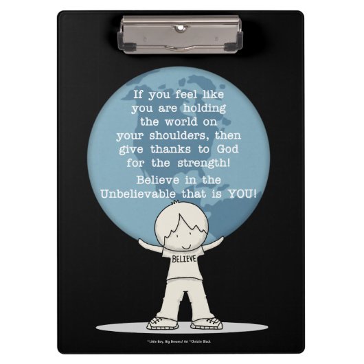 Danke für die Kraft Klemmbrett (Vorderseite)