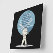 Danke für die Kraft Quadratische Wanduhr (Winkel)