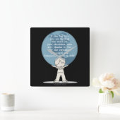 Danke für die Kraft Quadratische Wanduhr (Zuhause)