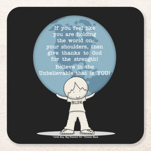 Danke für die Kraft Rechteckiger Pappuntersetzer (Vorderseite)