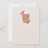 Danke für die Latte Stationery Mitteilungskarte (Vorderseite)