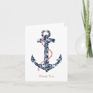 Danke für die Navy und Coral Anchor Beach Hochzeit