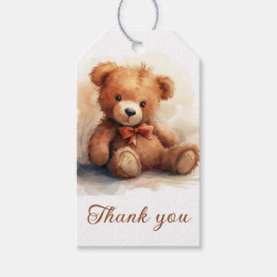 Danke für die neutrale Teddybär-Baby-Party Geschenkanhänger