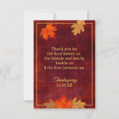 Danke für die Platzierungen in Red Erntedank RSVP Karte (Vorderseite)