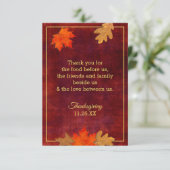 Danke für die Platzierungen in Red Erntedank RSVP Karte (Stehend Vorderseite)