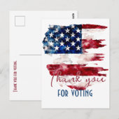 Danke für die politische Abstimmung Postkarte (Vorne/Hinten)