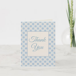 Danke für die Preppy-Blau-Karo-Babyparty