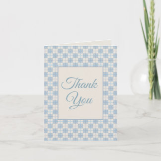 Danke für die Preppy-Blau-Karo-Babyparty