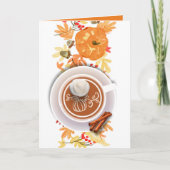 Danke für die Pumpkin Spice Season Grußkarte Karte (Vorderseite)