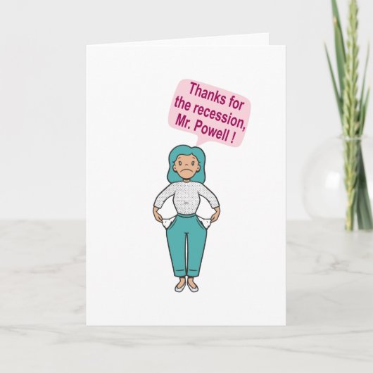 Danke für die Rezession, Herr Powell Karte (Vorderseite)