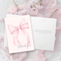 Danke für die rosa Schleife Mädchen Baby-Party