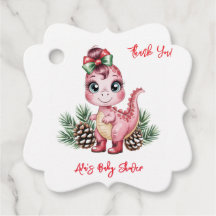 Danke für die rosa Weihnachts-Dino-Mädchen-Baby-Pa