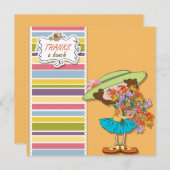 Danke für die schöne Girl-Flat-Karte (Vorne/Hinten)