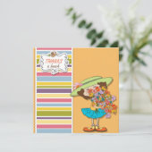 Danke für die schöne Girl-Flat-Karte (Stehend Vorderseite)