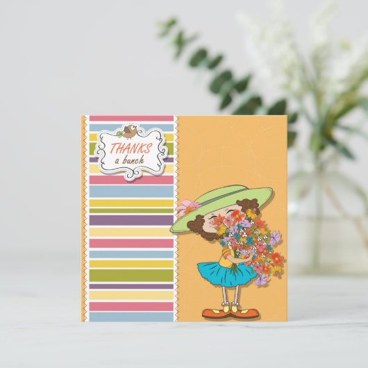 Danke für die schöne Girl-Flat-Karte (Stehend Vorderseite)