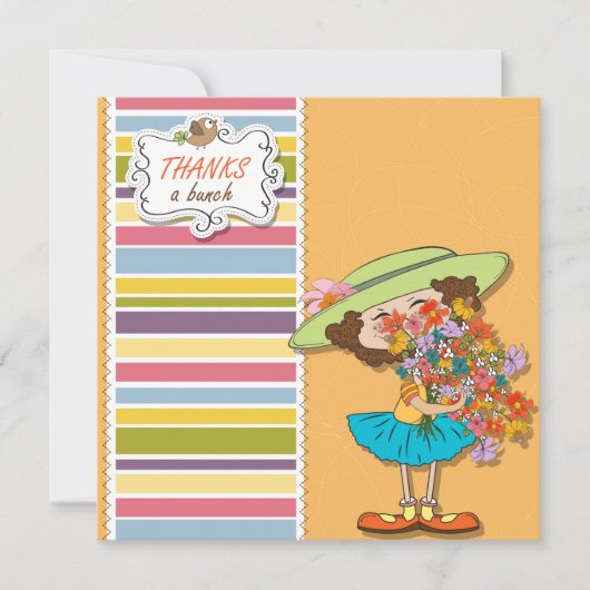 Danke für die schöne Girl-Flat-Karte (Vorderseite)