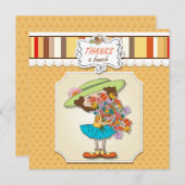 Danke für die schöne Girl-Flat-Karte (Vorne/Hinten)