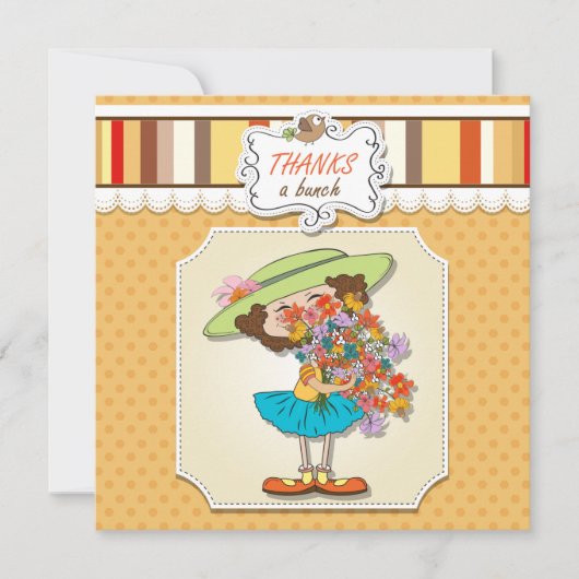 Danke für die schöne Girl-Flat-Karte (Vorderseite)