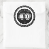 Danke für die Schwarz-Weiß-Party Runder Aufkleber (Tasche)