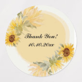 Danke für die Sonnenblumenmarken Etiketten (Design 1)