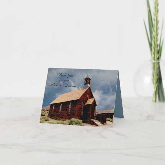 Danke für die Spendenkarte, alte Kirche (Vorderseite)