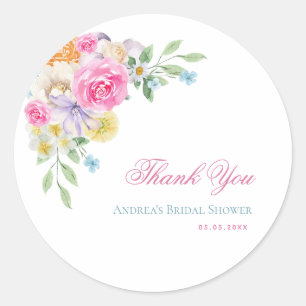Danke für die strahlende Florale Gartenparty zum B Runder Aufkleber