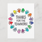 Danke für die Teamwork Dankeschön-Karte Postkarte (Vorderseite)