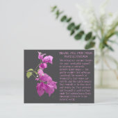 DANKE FÜR DIE TEILNAHME AN NATUREREIGNISSEN POSTKARTE (Stehend Vorderseite)