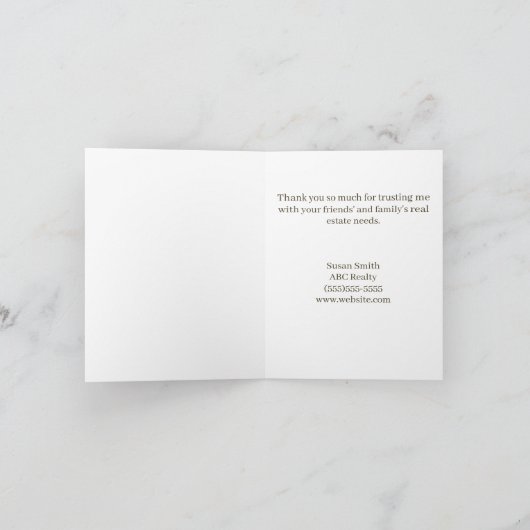 Danke für die Überweisung des Latte Coffee (Innenseite)