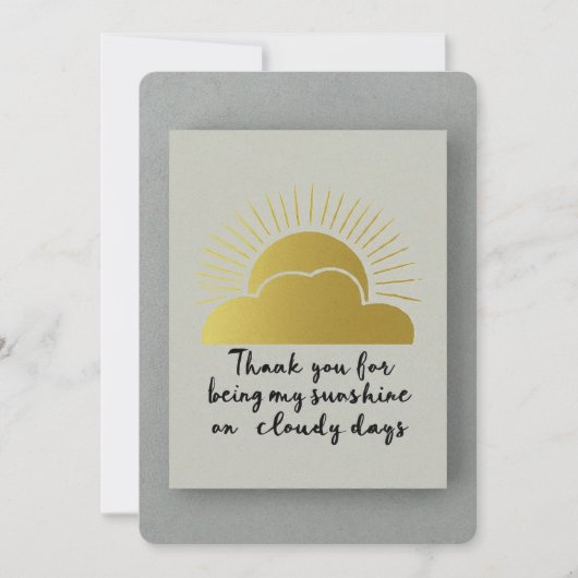 Danke für die Unterstützung an trüben Tagen (Vorderseite)