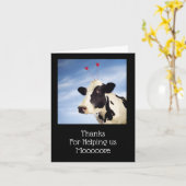 Danke für die Unterstützung bei der Bewegung Karte (Gelbe Blume)