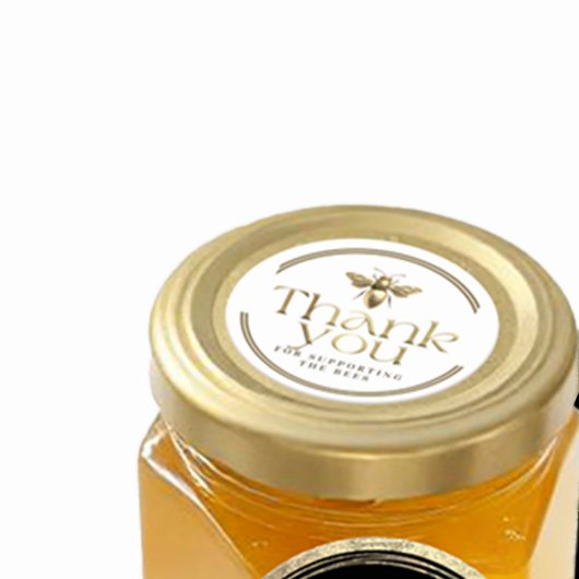 Danke für die Unterstützung der Bienengoldkönigin Runder Aufkleber