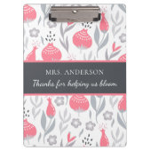 Danke für die Unterstützung der Bloom-Zwischenabla Klemmbrett (Vorderseite)