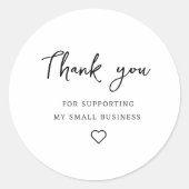 Danke für die Unterstützung meines kleinen Unterne Runder Aufkleber (Vorderseite)