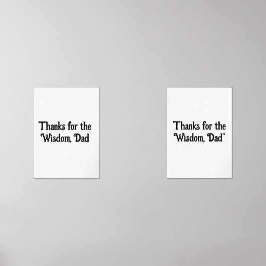 Danke für die Weisheit, den Vater - Gerahmte Wall Bilderwand Sets (Vorderseite)